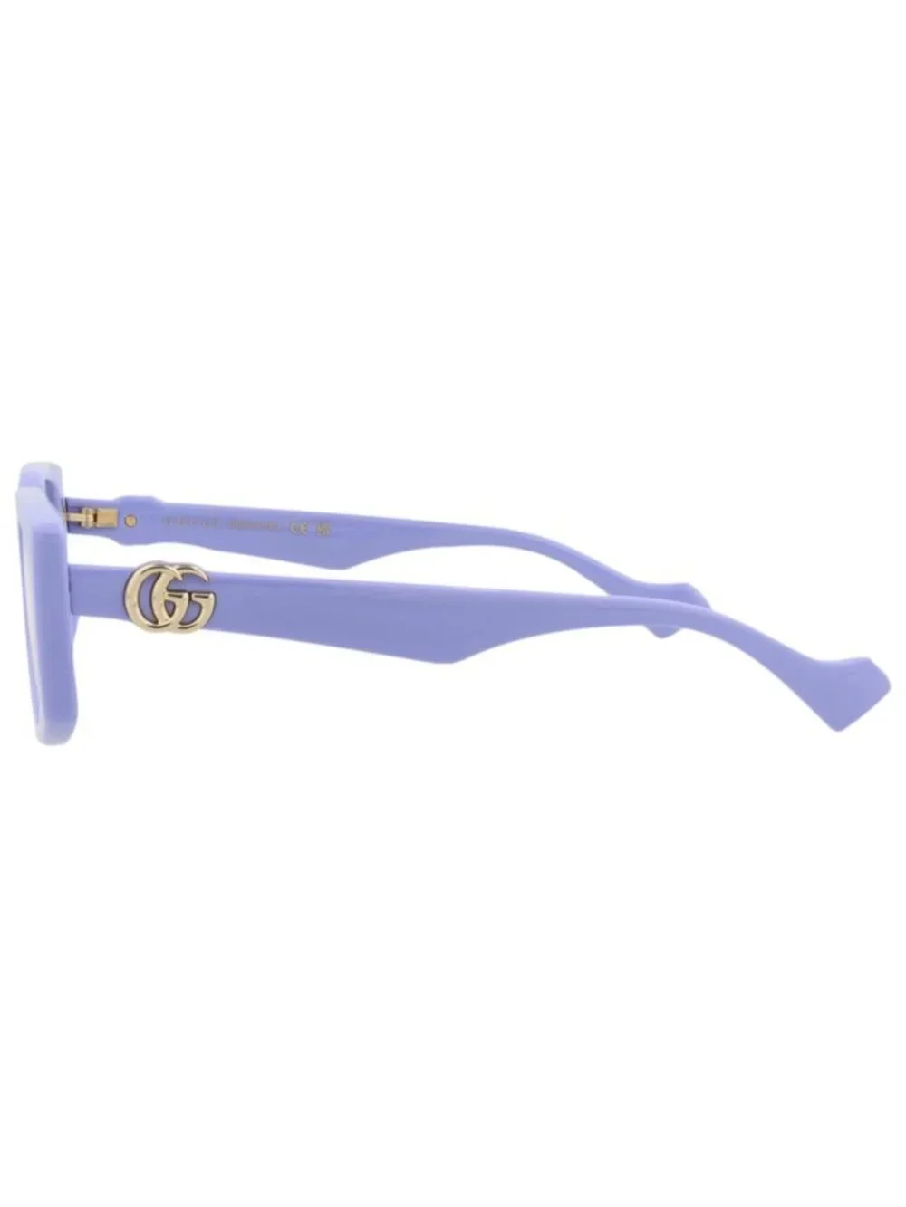 New Gucci Women's Sunglasses Square Rectangle Injection Frame Violet Violet